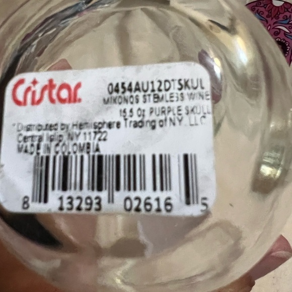 ***Donated***SUGAR Skull purple graphic glasses 2 x 16.6 ozs - Picture 4 of 4